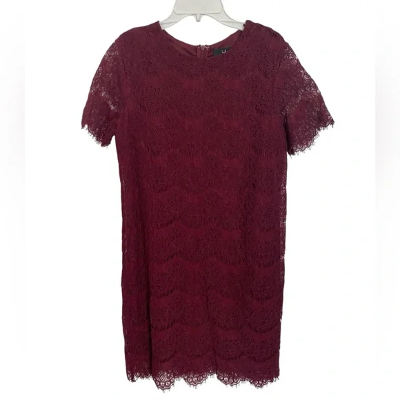 NWT Lulus Take Me To Brunch Elegant Lace Dress in Burgundy Size Medium - Picture 1 of 7